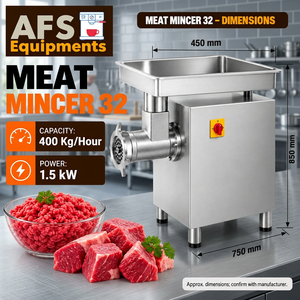 Picadora de Carne Eléctrica de 30 kg, Acero Inoxidable, Motor de 1.5 kW, Fácil de Operar, 1 Año de Garantía - Product Image 4
