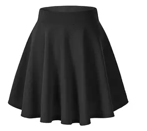 Mini-jupe plissée taille haute pour femmes, 2023, basique polyvalent, extensible, évasée, décontractée, Mini-jupe patineuse pour femmes