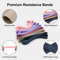 Juego de Bandas de Resistencia de Silicona Plana Multicolor, Bandas Elásticas de Ejercicio de Alta/Media/Baja Resistencia para Yoga, Pilates y Fitness