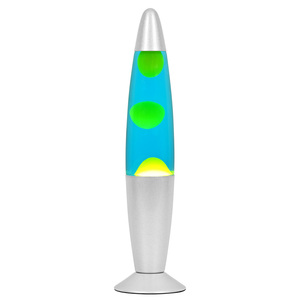 Bullet Shade 13 Inch Plug-In Integrated Home Decor Blue Liquid Green <strong>Lava</strong> <strong>Lamp</strong> <strong>for</strong> Bedroom Relaxation - Product Image 1