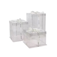 Boîtes à gâteaux en plastique transparent jetables de l'usine QX Wholesale Factory, boîtes en plastique pour pâtisserie, desserts, pain, pour gâteau d'anniversaire