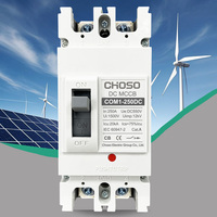 Disjoncteur à boîtier moulé DC Domestique 2P 125A 550V COM1 DC-125/2P, unité de déclenchement électronique 20kA, 50/60Hz, pour système solaire photovoltaïque, CE