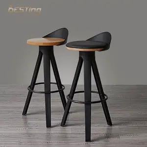 Nordic style industrial bar chair modern light luxury bar front stool high bar stool and counter chair