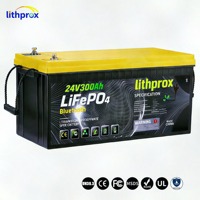 Batterie Lithium à décharge profonde 24V 300AH Grade A pour camping-car LiFePO4 Chauffée RV CAN Bus BMS intelligent Terminal M8 CE RoHS IP67 OEM ODM
