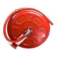 Enrouleur de tuyau d'incendie KOXY 20m/25m pour équipement de lutte contre l'incendie, construction en caoutchouc durable et en fonte, pression de fonctionnement de 0,8 à 1,6 MPa