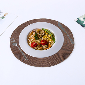 Nouveauté : Sets <span class=keywords><strong>de</strong></span> <span class=keywords><strong>table</strong></span> isolants en PP tressé à la main, couleur unie, pour la décoration et la protection des tables. - Product Image 6