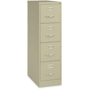 Alera HVF152652PY Armoire de bureau en acier, classeur vertical économique à quatre tiroirs avec tiroirs format lettre, 15 po x 26,5 po x 52 po, couleur putty - Product Image 2