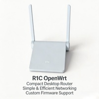 Router WiFi Mini OpenWrt R1C Dual Band 2.4GHz 5GHz 10/100Mbps Ethernet Portabel Perangkat Jaringan Rumah dan Perjalanan