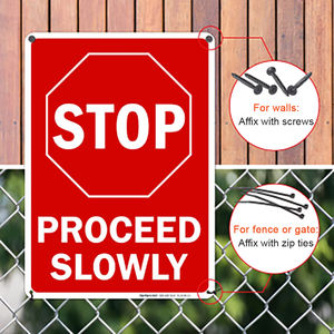 Segnaletica di sicurezza stradale comune in alluminio per la vendita non Anti Skid 12 pollici 18 pollici riflettente Stop procedere segni lenti - Product Image 6