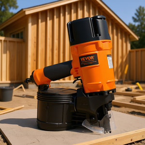 Pistola neumática para clavos en rollo Vevor de 2 a 3 1/4 pulgadas y 15 grados para estructuras de madera y construcción - Product Image 2