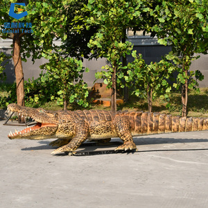 Modelo de Animal Robótico SGAA44 a Prueba de Agua Cocodrilo Animatrónico de Tamaño Real para Parque de Diversiones - Product Image 2