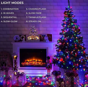 Guirnalda <span class=keywords><strong>de</strong></span> <span class=keywords><strong>Luces</strong></span> LED <span class=keywords><strong>Navideñas</strong></span> para Exteriores, Impermeables IP44, 10M 20M 30M 50M 100M, con Estrellas Decorativas para Fiestas, Color Blanco Cálido - Product Image 3