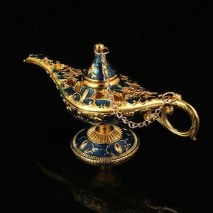 Lámpara Mágica de Aladino, Lámpara de los Deseos Rusa, Lámpara de Metal de Fantasía, Estilo del Sudeste Asiático, Decoración para Sala de Estar, Adorno Artesanal - Product Image 1