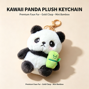 Peluche <span class=keywords><strong>Panda</strong></span> Mignon Super Doux pour Célébrités d'Internet, Jouet en Peluche Rembourré Anti-Stress, Pendentif Porte-clés - Product Image 1