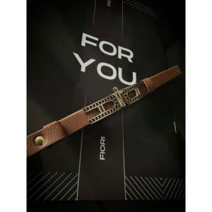 Ceinture en cuir véritable Fiori, cuir de vache, couleur unie, boucle à double ardillon, ceinture réglable pour femme, design durable - Product Image 3