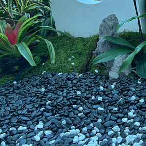 Galets de jardin en pierre naturelle noire 8 mm, écologiques, pour la décoration extérieure des villas et des parcs - Product Image 6