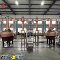 Alambic à whisky double pot Boben 300L et 200L, équipement de distillation d'alcool, chaudière en cuivre