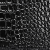 Sac à dos unisexe décontracté en cuir PU à motif crocodile noir, doublure en polyester, compatible avec ordinateur portable 15,6 pouces, pour trajets quotidiens, voyages et école