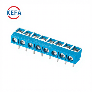 מחבר בלוק מסופי בורג KEFA PCB דגם KF301 מרווח 5.0 מ\\\"מ 14-22 AWG 16A נחושת - Product Image 1