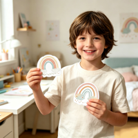 Autocollants sensoriels personnalisés arc-en-ciel pour soulager l'anxiété, adhésifs texturés pour adultes, adolescents, salle de classe, bureau, soulagement de l'ADHD