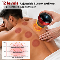 Appareil de massage à ventouses électrique à 12 niveaux réglables, thérapie par ventouses, appareil de massage par aspiration et chauffage, ventouses pour le corps, certifié CE