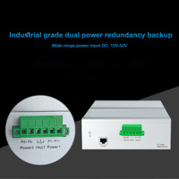 Switch de gestion industriel 8 ports RJ45, 16 ports SFP, double alimentation redondante, IP40, résistant aux hautes températures