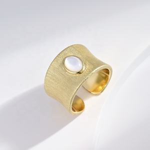 Bague fine unisexe en argent sterling 925, prix d'usine, ajustable, luxe, pour femmes et hommes, finition mate, style hip hop, grosse et imposante. - Product Image 1