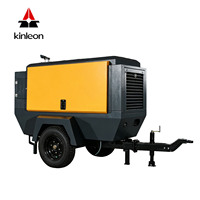 Kompresor Udara Portabel Bertenaga Mesin Diesel untuk Pekerjaan Lapangan 375/400CFM 8bar Kompresor Sekrup Beban Berat untuk Pengeboran Batu