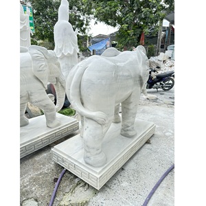 Estatua de Elefante Moderna Personalizada, Tallada a Mano, 100% Piedra Monolítica Natural, Decoración para Exteriores, Superficie Pulida, 1 Año de Garantía - Product Image 4
