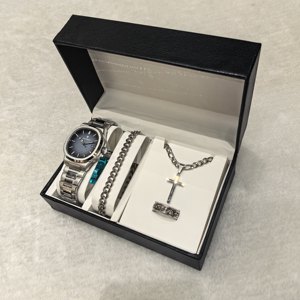 Poedagar 613 Nuovo Set di Due Pezzi: Orologio al Quarzo e Bracciale, Combinazione Creativa alla Moda, Regalo Speciale <span class=keywords><strong>per</strong></span> <span class=keywords><strong>Uomo</strong></span> - Product Image 4
