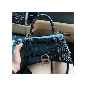Hourglass Handbag Crocodile Pattern Real Leather Handbag With Gift Box Shoulder Hand Bags