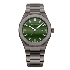 Montre automatique squelette pour hommes à la mode luxe en acier inoxydable mécanique météorite pierre cadran espace placage résistant à l'eau - Product Image 4
