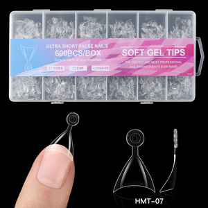 ปลายเล็บเจล ABS แบบฝรั่งเศสสั้น 600 ชิ้น แบบเต็มเล็บ สีใสแบบด้าน ลายท้องฟ้าเต็มดาว สำหรับทำเล็บมือในร้านเสริมสวย - Product Image 5