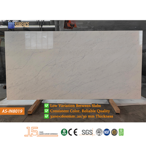 20mm 30mm Grote Formaat Nova Witte Engineered <span class=keywords><strong>Quartz</strong></span> Plaat met Zachte Aders voor Keukenbladen/Projecten - Product Image 4