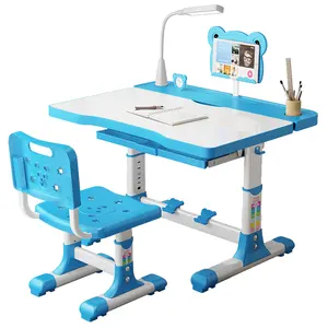 Weway Neuestes Design Rosa und Blau Höhen verstellbar Ergonomische Kinderschule Kinder Schreibtisch und Stuhl Set