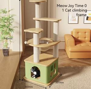 Vier Seizoenen Solid Kattenklimrek Ruimtecapsule Kattenbed & Krabpaal Geïntegreerde Set met Box - Product Image 4