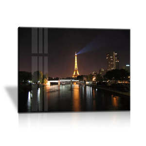 Décoration murale moderne Art <span class=keywords><strong>Paris</strong></span> Tour Eiffel Paysage de ville HD Photo Image Acrylique UV Prints Peinture sur verre - Product Image 1