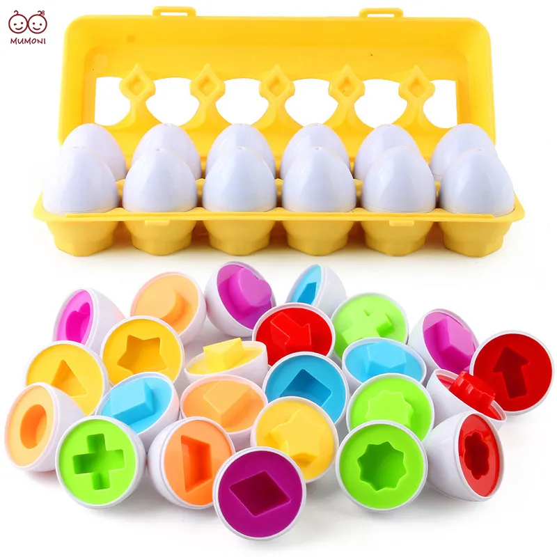 Лидер продаж, пластиковые пасхальные яйца, 12 шт., обучающая игрушка в форме яйца