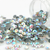 Haute qualité en vrac en gros cristal AB DMC Hot Fix strass fer rond verre Flatback lâche strass Hotfix décoration