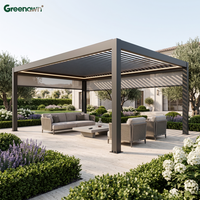 Pergola motorisée Greenawn, toit à lamelles réglables électriques, imperméable, pour patio et jardin, vente en gros OEM