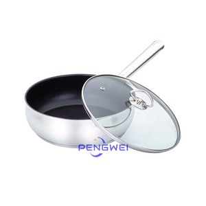 Cocina cocina gas y cocina de inducción <span class=keywords><strong>la</strong></span> sera de utensilios de cocina sartén plana de acero inoxidable sartén antiadherente conjunto - Product Image 6