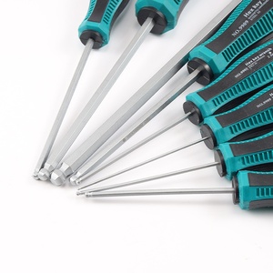Set di chiavi esagonali <span class=keywords><strong>a</strong></span> <span class=keywords><strong>brugola</strong></span> H1.5-H8 con impugnatura in PP nero, estremità <span class=keywords><strong>a</strong></span> sfera da 50 mm, di grado industriale, con coppia regolabile, finitura cromata, mini cacciavite - Product Image 4
