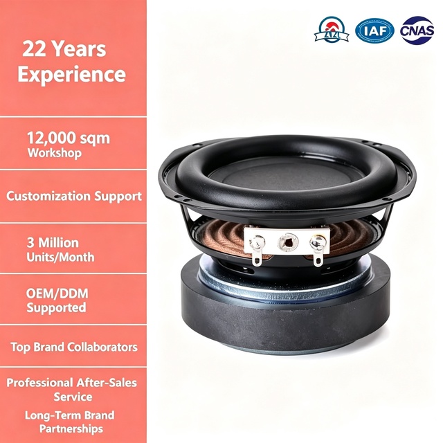 3 Inch Subwoofer Speaker 20VC 8Ω 20W, External Magnet Rubber Surround Driver Unit for Bluetooth Speaker