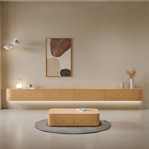 Fraxinus Mandshurica קיר רכוב טלוויזיה קבינט - Product Image 3