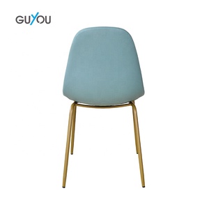 Silla del comedor moderna con patas doradas, muebles de tela de argos de terciopelo cómodos de estilo nórdico para <span class=keywords><strong>el</strong></span> hogar - Product Image 4