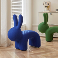 Canapé de relaxation créatif pour enfants, motif lapin elfe de dessin animé, pour intérieur, balcon, salon, banc à chaussures décontracté, chaise d'appoint design