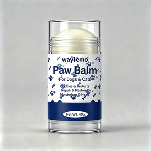 Baume pour pattes Waylemo pour réparer les pattes de <span class=keywords><strong>chien</strong></span> et de chat gercées, réparer les pattes sèches et rugueuses, protection contre le sel d'hiver, hydrater, cicatriser, 40g - Product Image 1