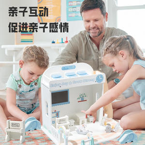 Bambini educativi Mini attività di simulazione <span class=keywords><strong>paradiso</strong></span> ragazzi e ragazze giocano casa giocattolo in legno Set di apprendimento giocattoli per bambini - Product Image 2