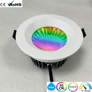 Spots encastrés IP65 24V blancs réglables Cri95 12W dimmables Dali Loxone <span class=keywords><strong>Miniserver</strong></span> maison intelligente Tuya Wifi DMX KNX RGBWW LED - Product Image 1