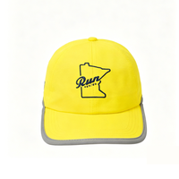 Casquette de baseball unisexe de haute qualité, personnalisée, jaune, à 6 panneaux, structurée, avec logo imprimé en sérigraphie, style sportif vintage streetwear